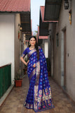 Beautiful Bandhej silk saree with Zari Weaving