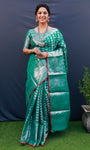 Green Pure Silk Kanjivaram Silk Saree With Zari Weaving