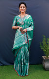 Green Pure Silk Kanjivaram Silk Saree With Zari Weaving