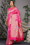 Designer Paithani Pink Pure Silk Saree