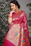 Designer Paithani Rani Pure Silk Saree