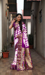 Purple Beautiful Soft Pure Silk Paithani Saree With Zari Weaving