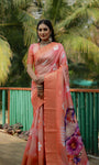 Handpicked Lite weight Soft Dola Silk sarees with digital Print