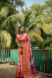 Handpicked Lite weight Soft Dola Silk sarees with digital Print