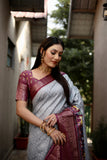 Soft Dola Silk saree with all over Bandhej & Kalamkari Digital prints