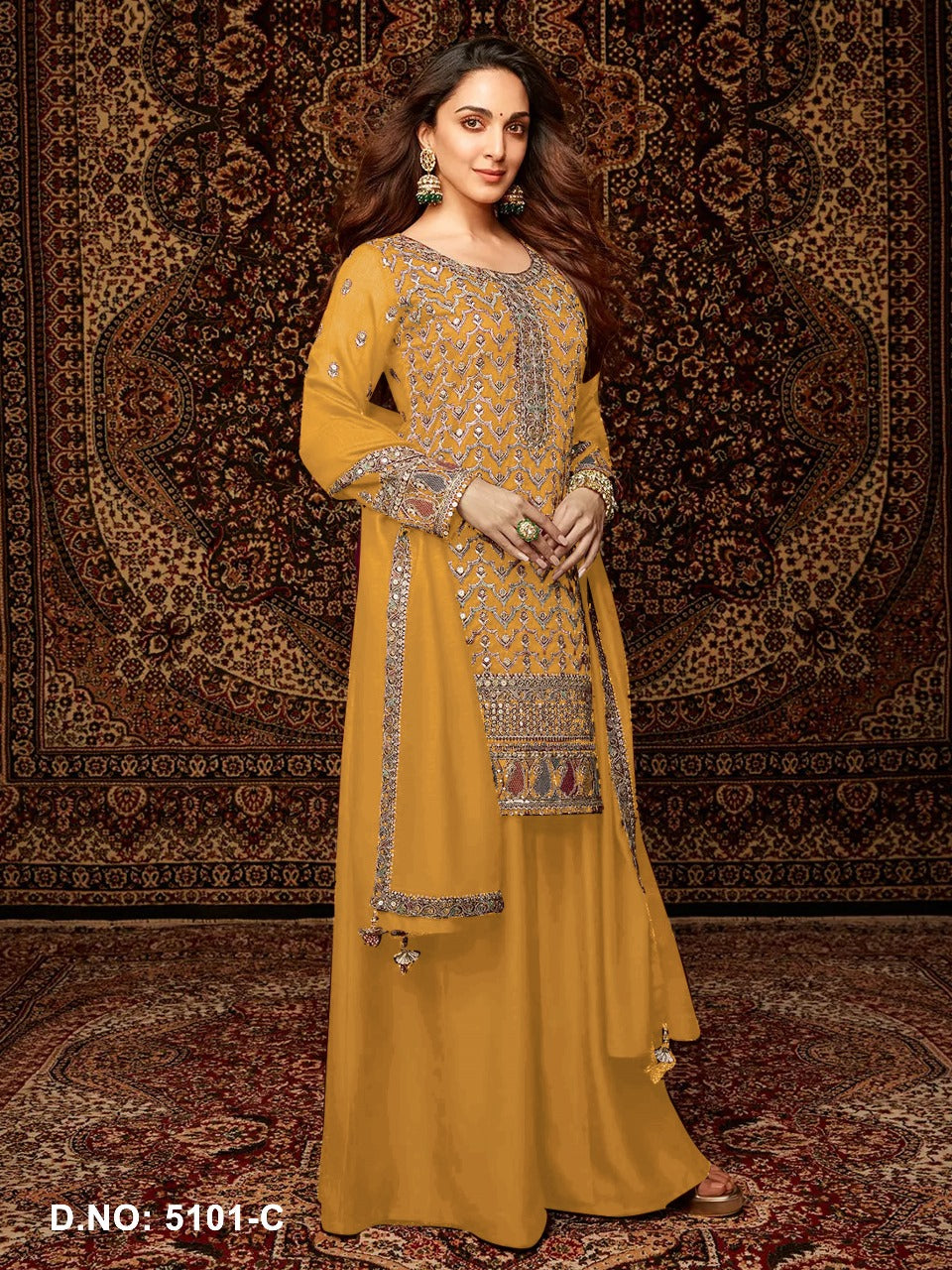 HEAVY CHINNON EMBROIDERY SEQUENCE WORK SUIT