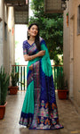 Beautiful Bandhej design saree with Zari Weaving