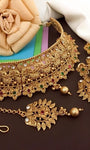 Antique Rajwadi Gold Plated Chokar Set With Meenakari