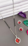 Heavy Quality Stone Studded Daily Wear Mangalsutra With Earrings