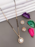 Heavy Quality Stone Studded Daily Wear Mangalsutra With Earrings