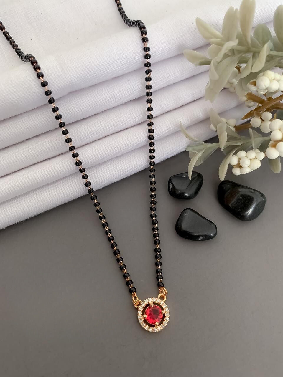 Premium Quality Daily Wear Mangalsutra With Round Shape Pendant