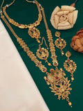 Traditional Long Set Gold Plated Necklace Combo Set