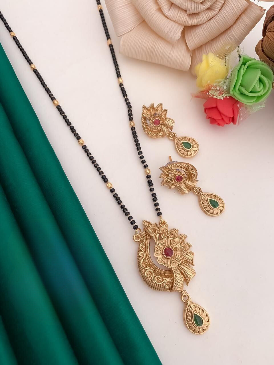 Antique Premium Quality Mangalsutra With Meenakari