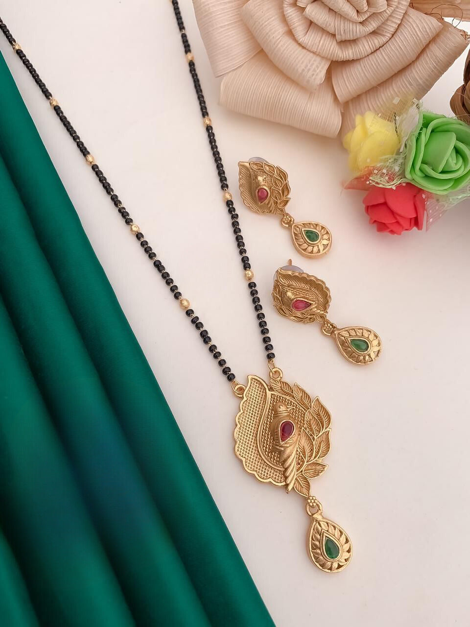 Antique Premium Quality Mangalsutra With Meenakari