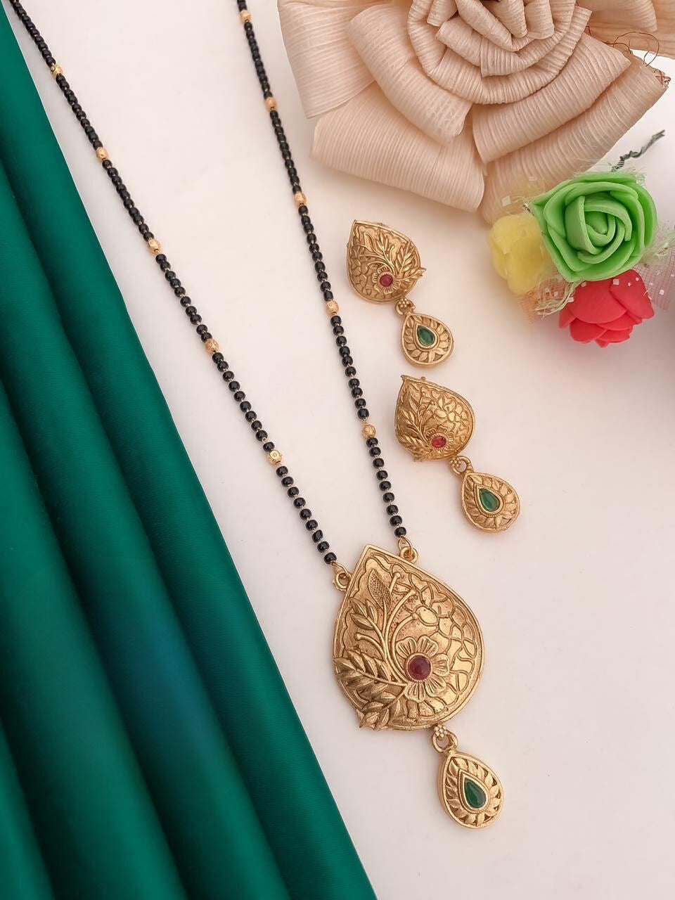 Antique Premium Quality Mangalsutra With Meenakari