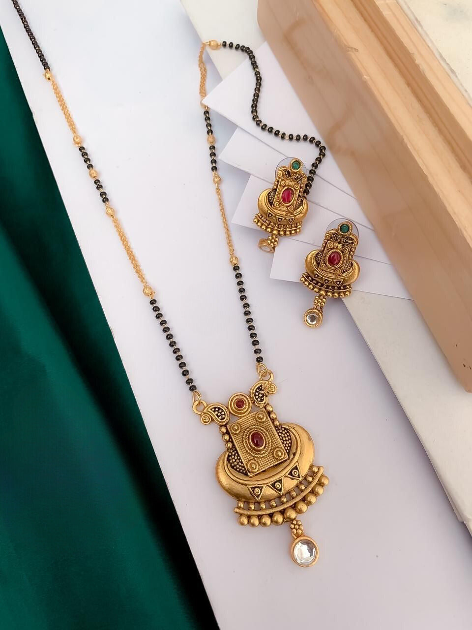 New Antique Premium Quality Mangalsutra With Meenakari