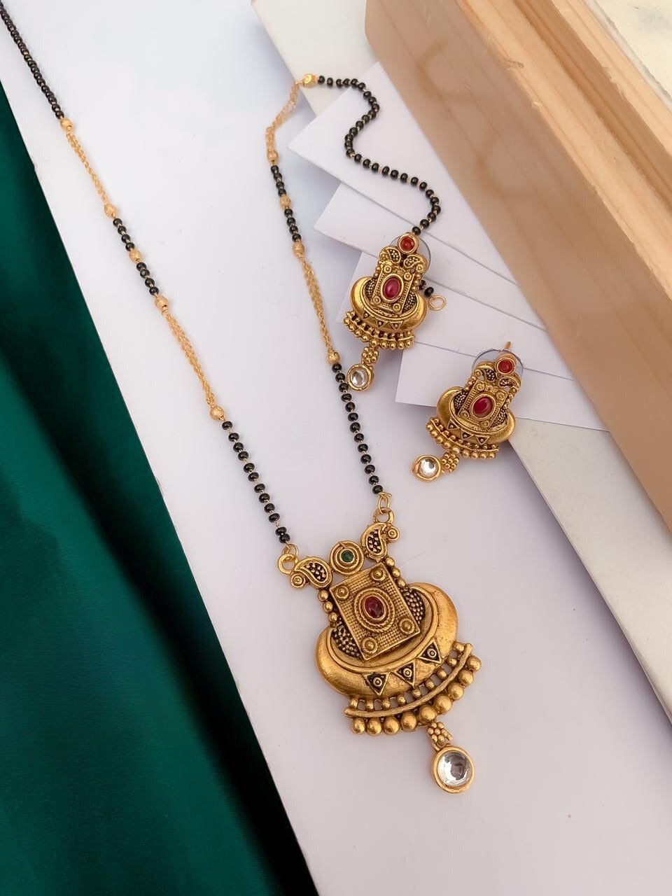 New Antique Premium Quality Mangalsutra With Meenakari