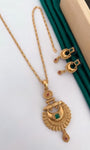 Antique Gold Plated Chain Pendal Set