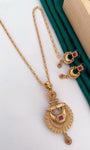 Antique Gold Plated Chain Pendal Set