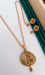 Antique Gold Plated Chain Pendal Set