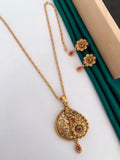 Antique Gold Plated Chain Pendal Set