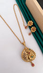 Antique Gold Plated Chain Pendal Set