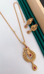 Antique Gold Plated Chain Pendal Set