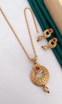 Antique Gold Plated Chain Pendal Set