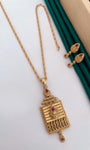 Antique Gold Plated Chain Pendal Set