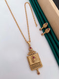 Antique Gold Plated Chain Pendal Set