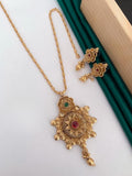 Antique Gold Plated Chain Pendal Set