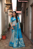 Beautiful Bandhej design saree with Zari Weaving