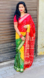 Bandhej Soft Silk Saree With Banarasi Weawing Border