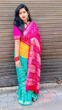 Bandhej Soft Silk Saree With Banarasi Weawing Border