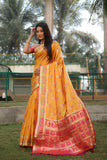 Organza silk with flowy less saree