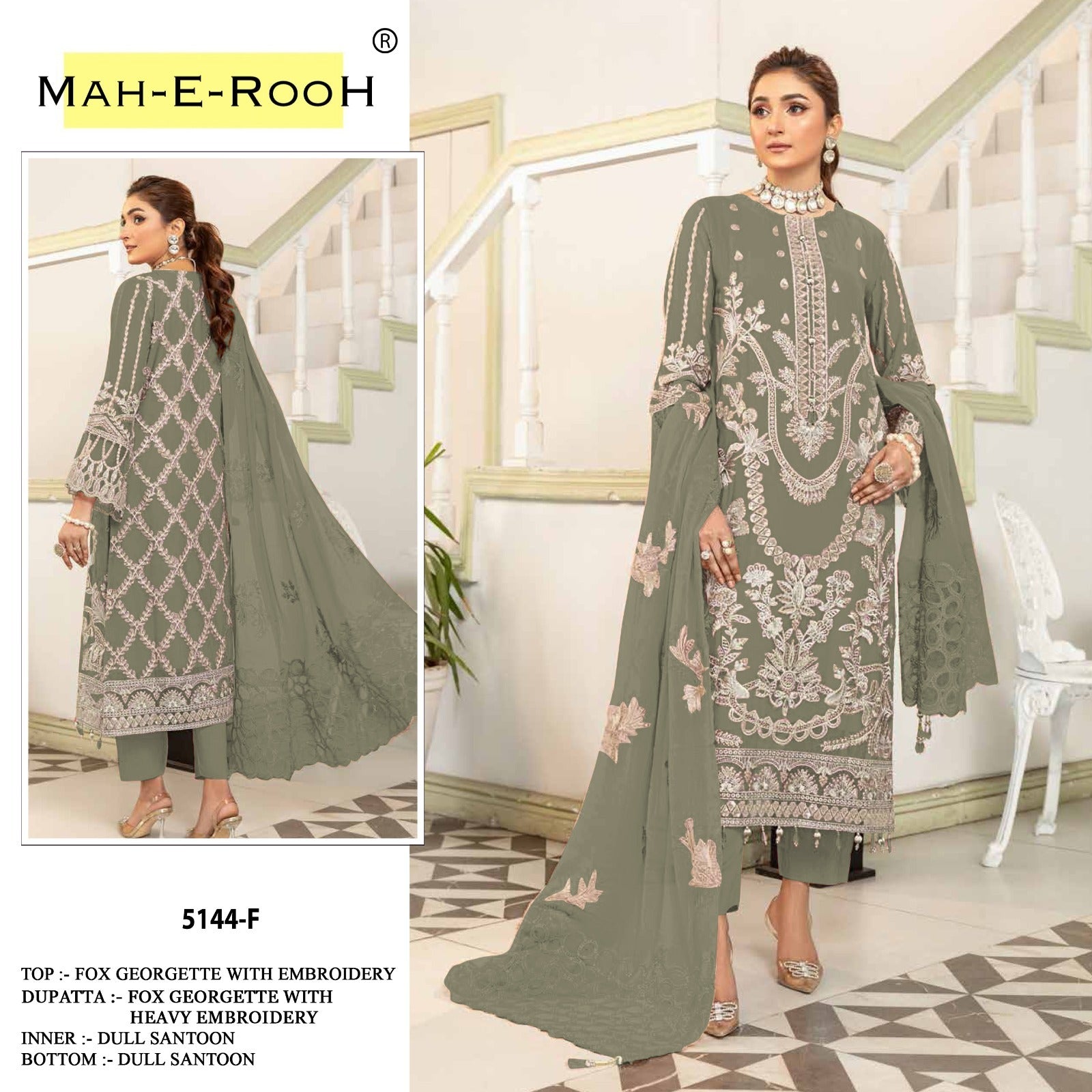 Fox Georgette With Heavy Embroidery work Salwar Suit