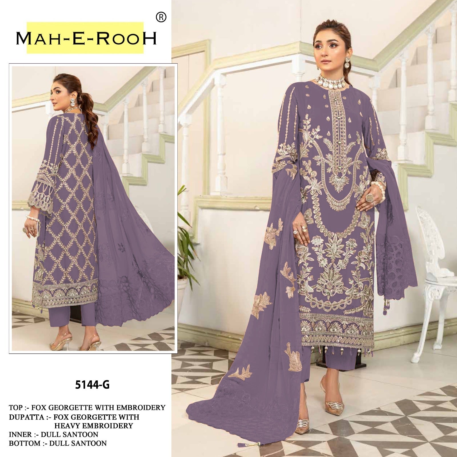 Fox Georgette With Heavy Embroidery work Salwar Suit