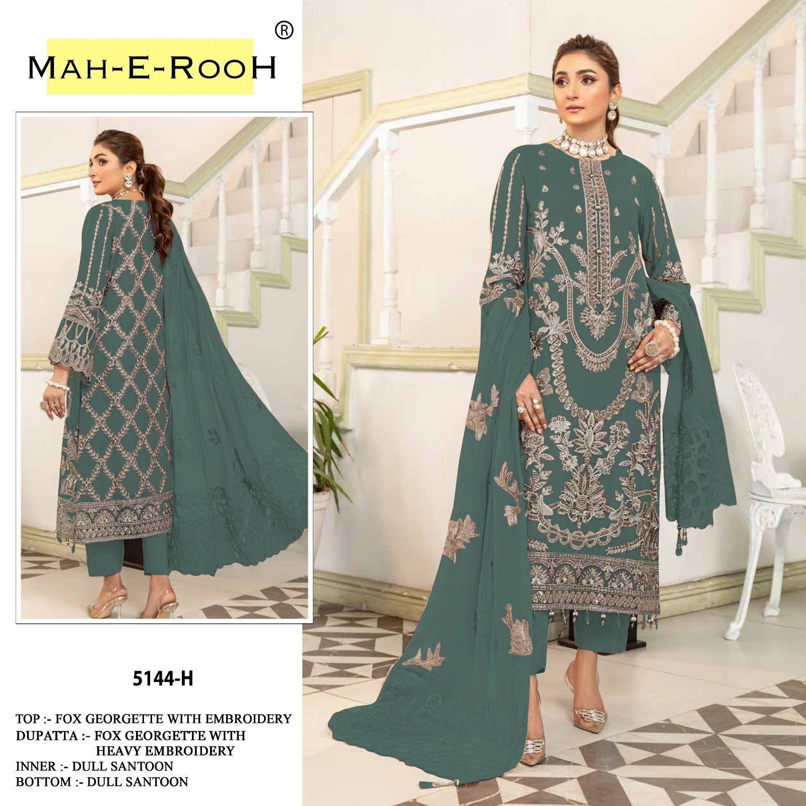Fox Georgette With Heavy Embroidery work Salwar Suit