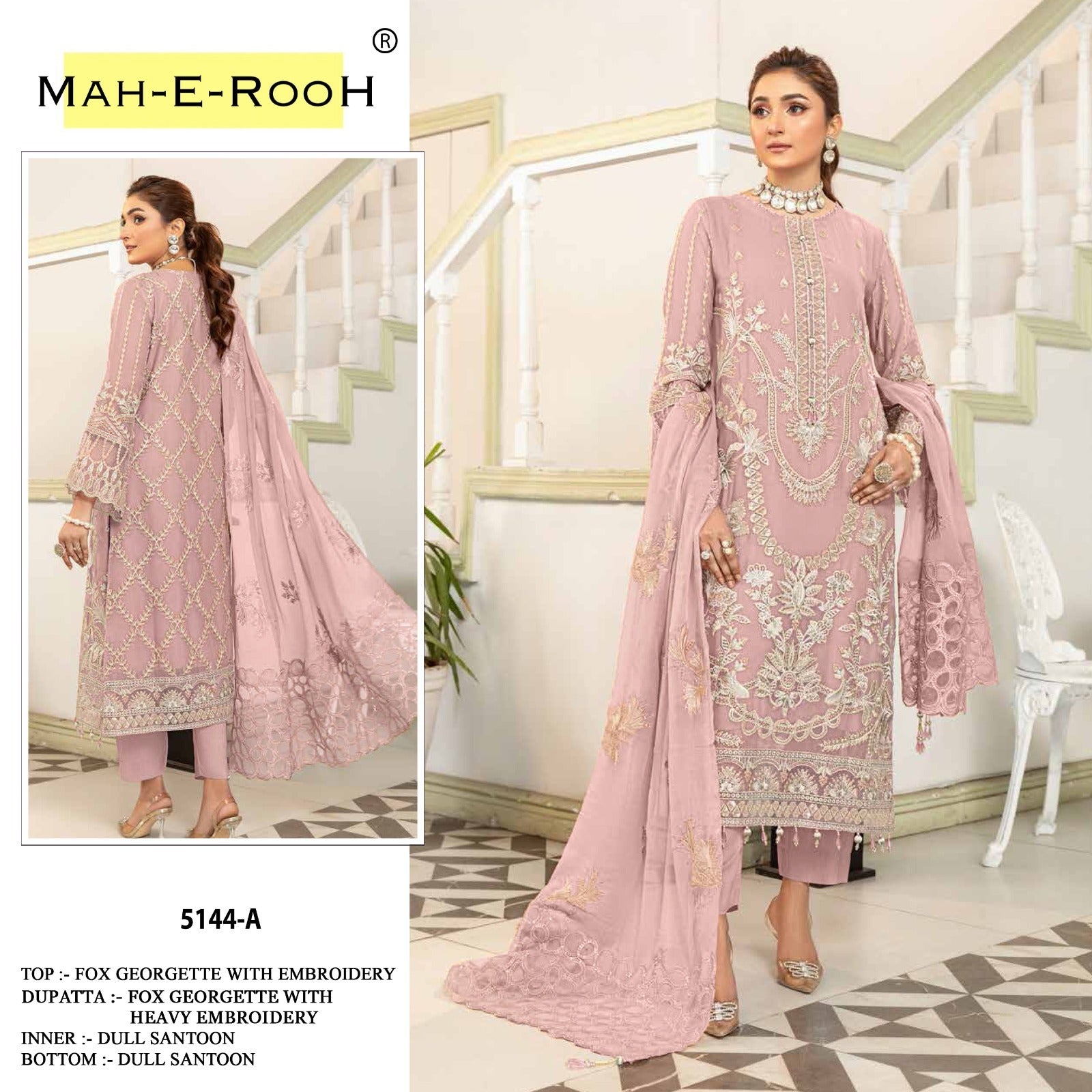 Fox Georgette With Heavy Embroidery work Salwar Suit
