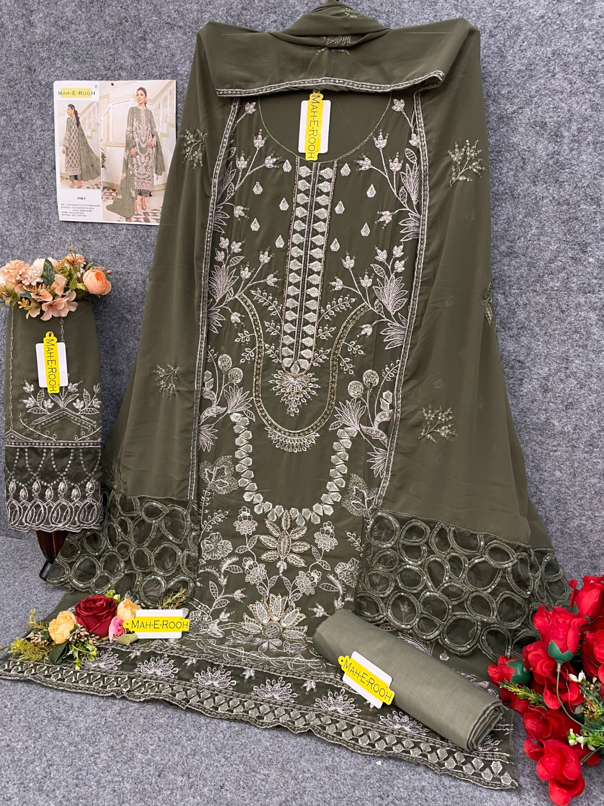 Fox Georgette With Heavy Embroidery work Salwar Suit