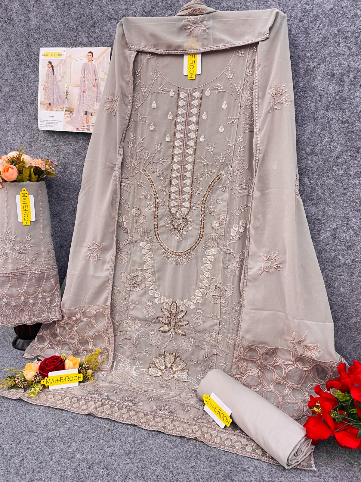 Fox Georgette With Heavy Embroidery work Salwar Suit