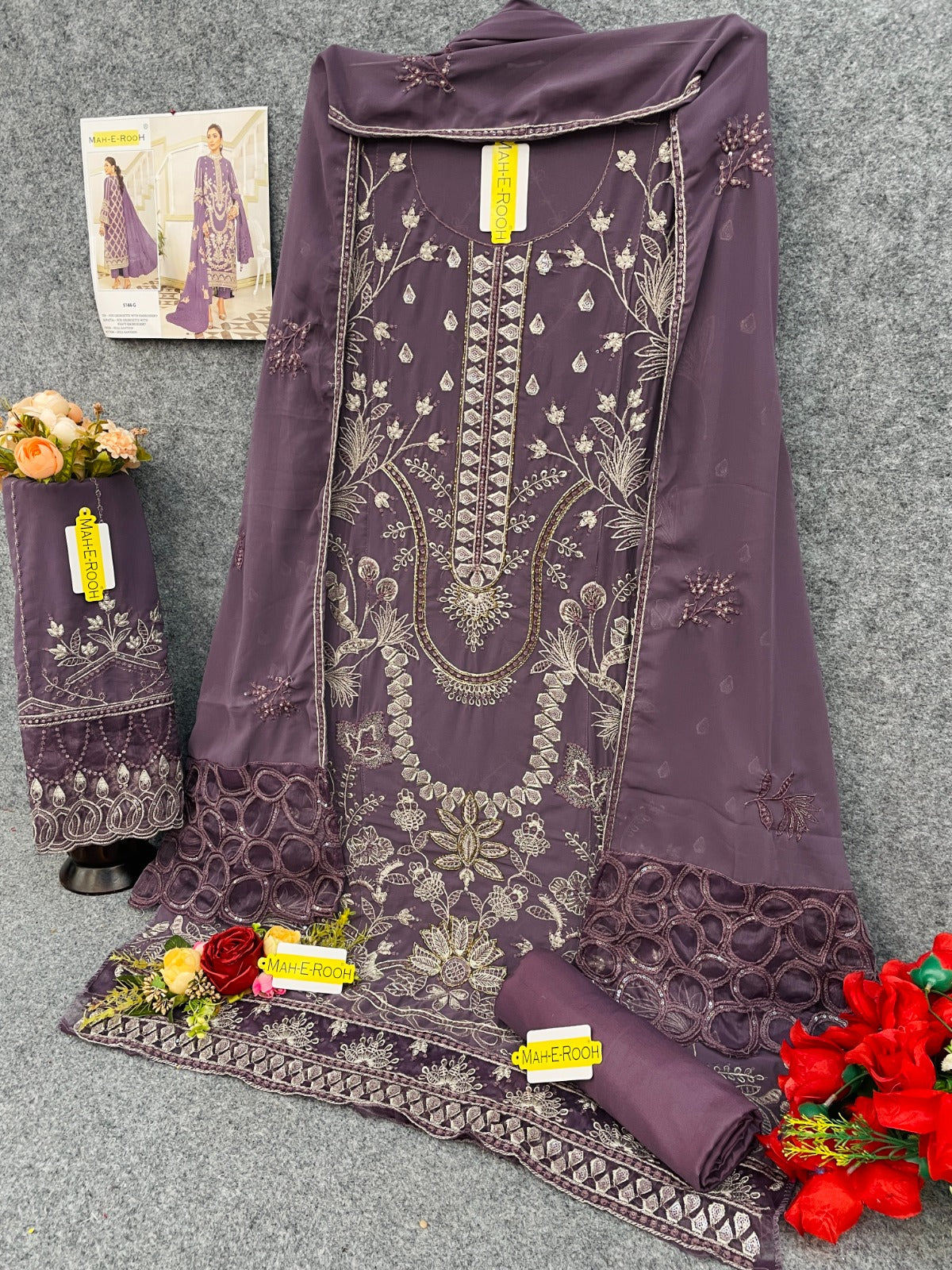 Fox Georgette With Heavy Embroidery work Salwar Suit