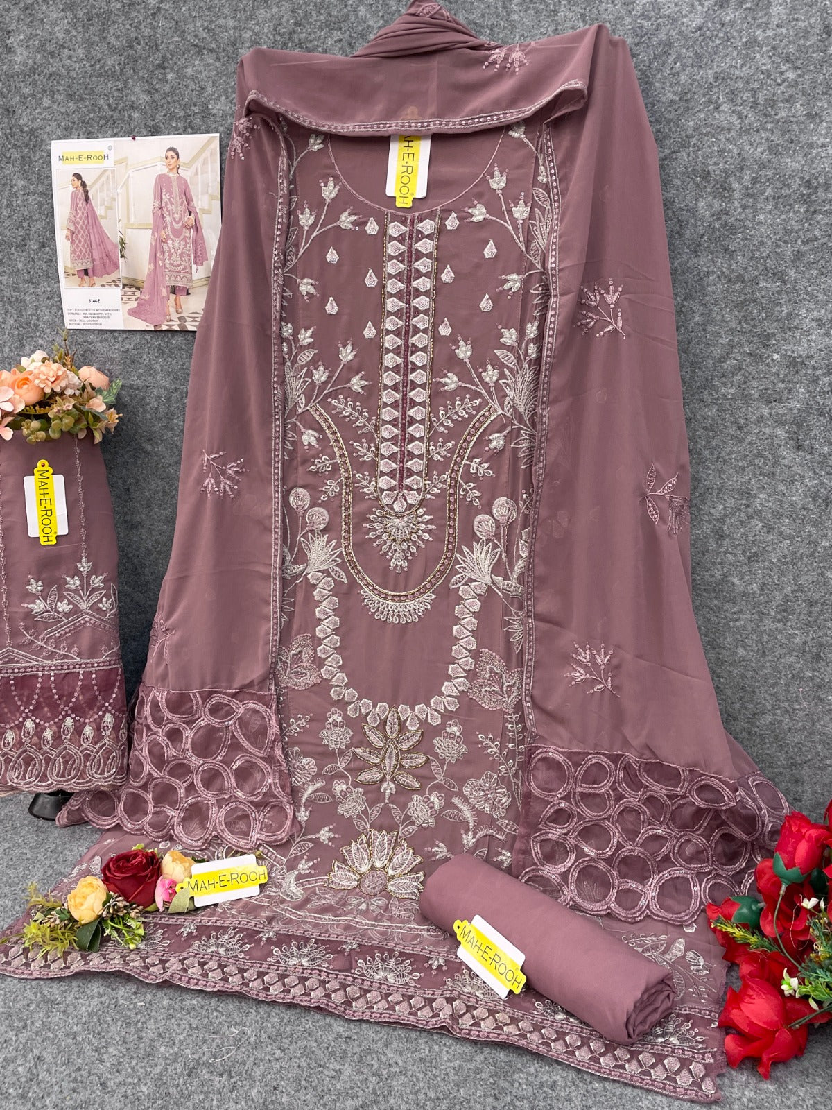 Fox Georgette With Heavy Embroidery work Salwar Suit