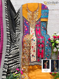 pure cotton print with Heavy Embrodairy patches Suit