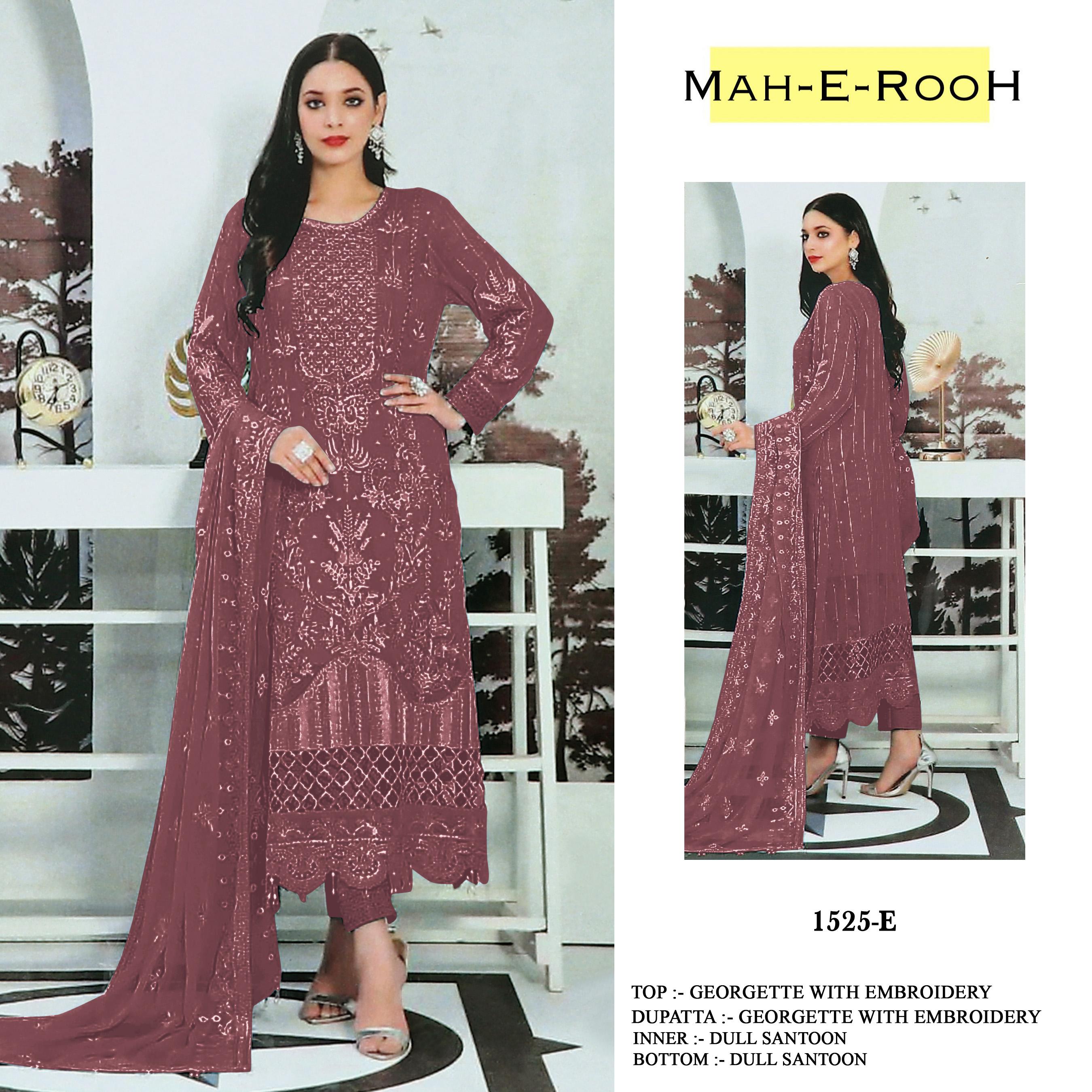Heavy Faux Georgette with Sequence Embroidered work & Khatli work Suit