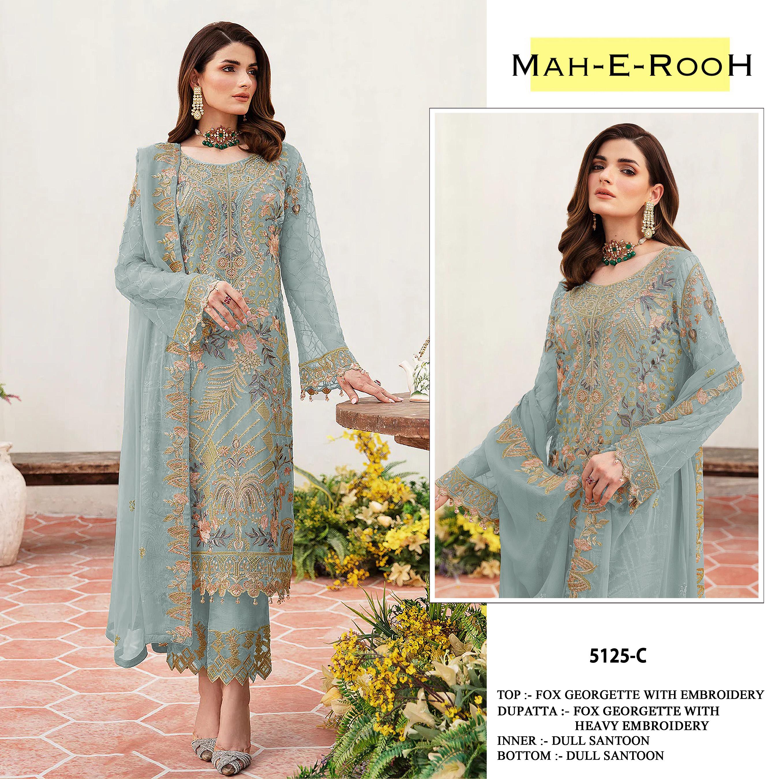HEAVY FOX GEORGETTE EMBROIDERY WORK SUIT