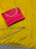 PURE TISSUE COSMOSE ZARI WEAVING WITH HAND WORK RICH LOOK SAREE