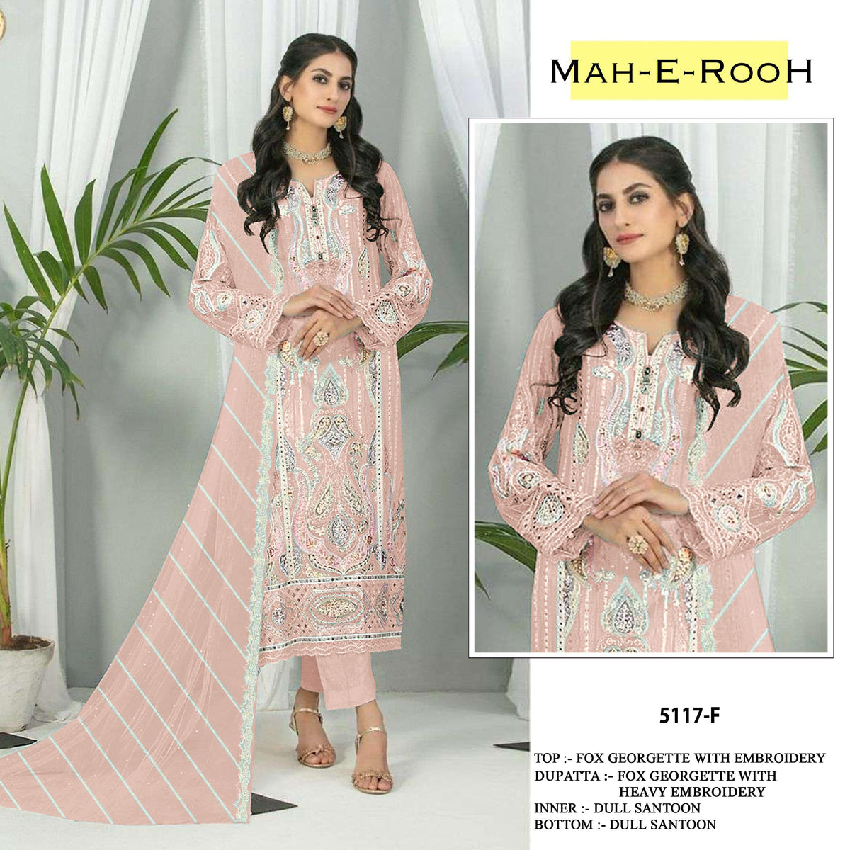 Heavy Faux Georgette with Heavy Embroidery Sequence & Multi Thread work Suit