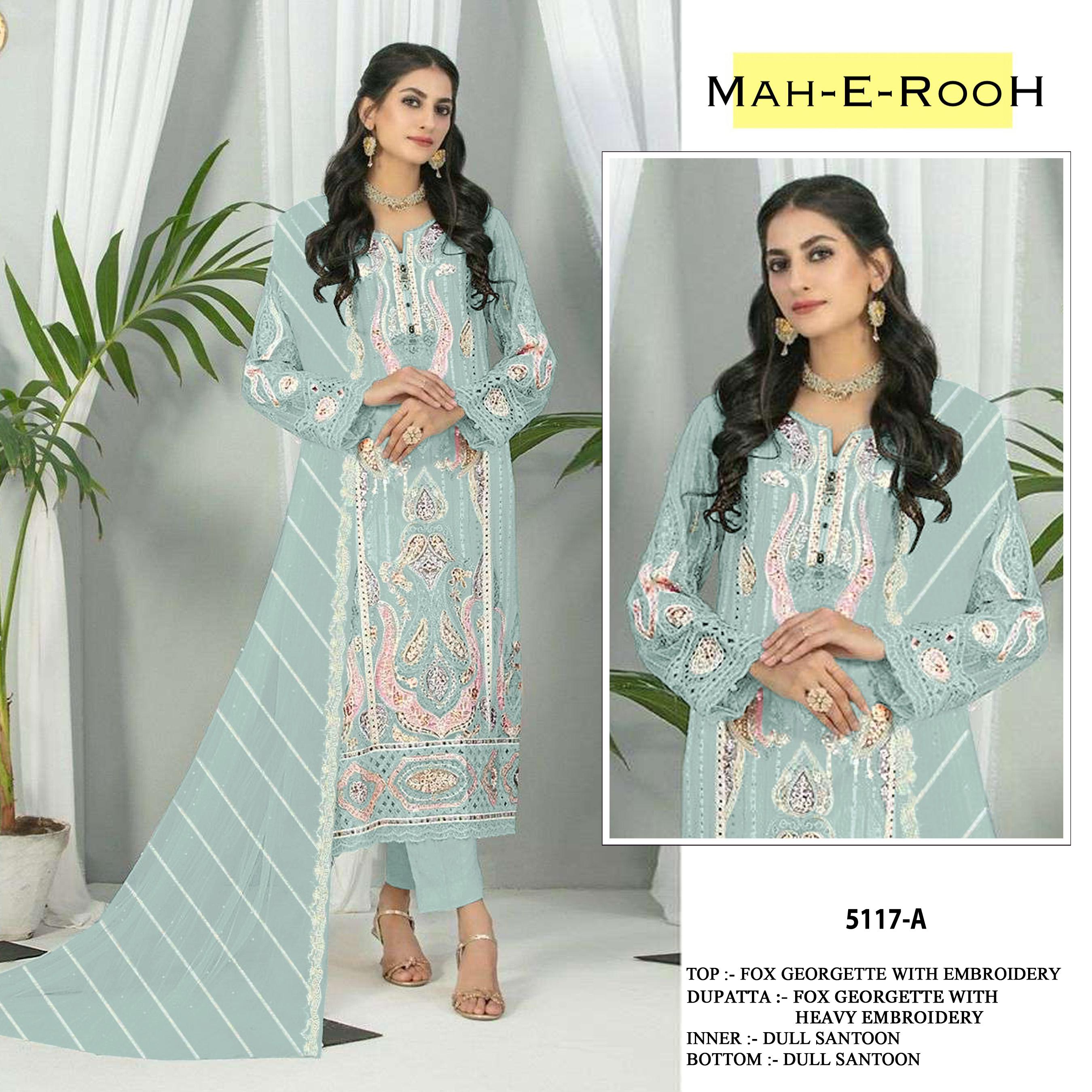 Heavy Faux Georgette with Heavy Embroidery Sequence & Multi Thread work Suit