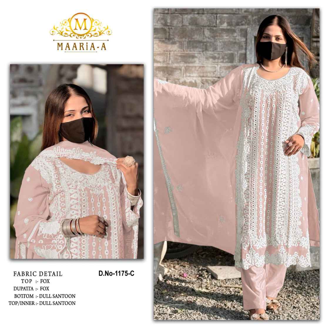 Heavy Fox Georgette With Embroidery Work Suit